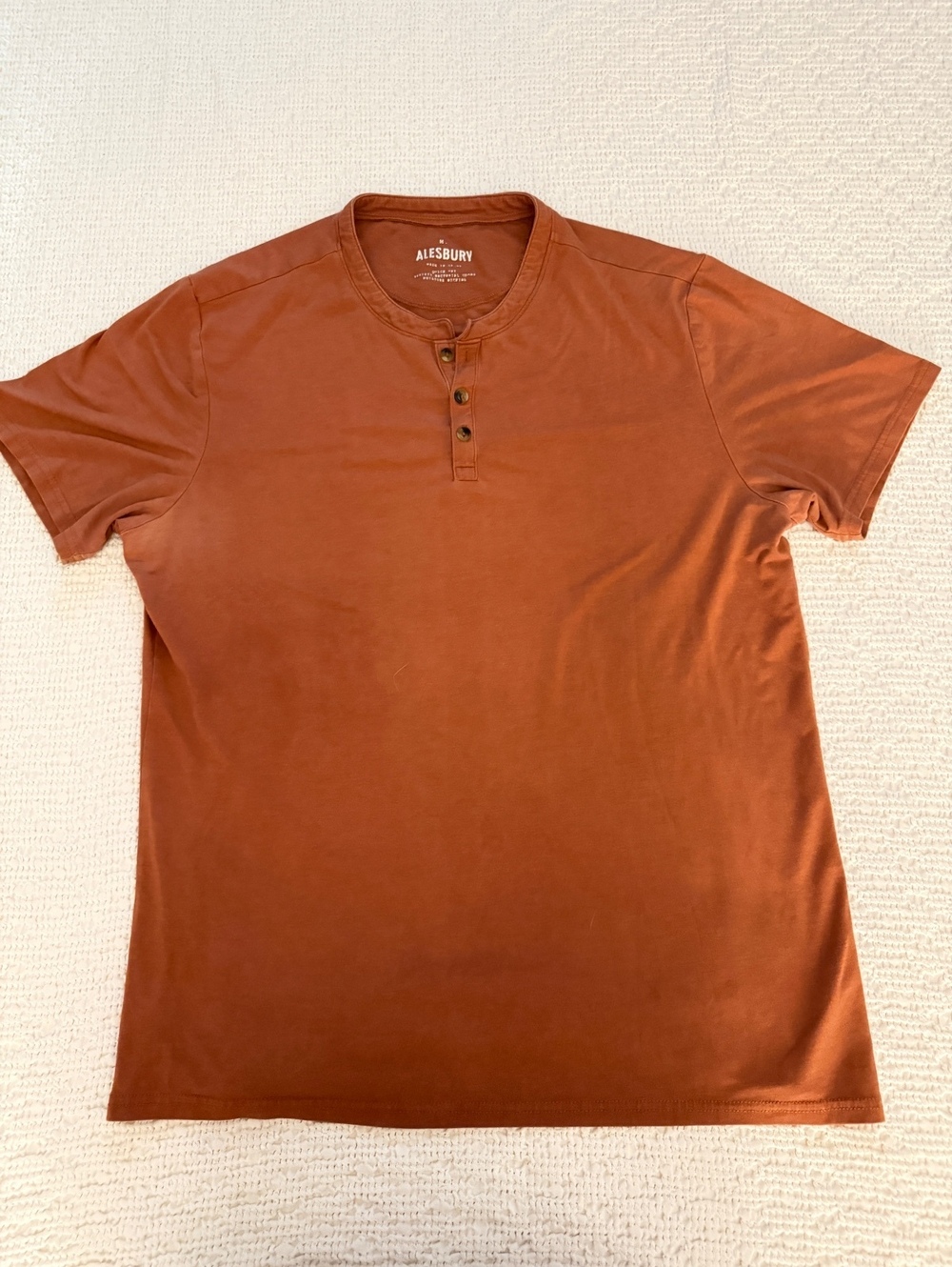Alesbury rust short sleeve henley shirt